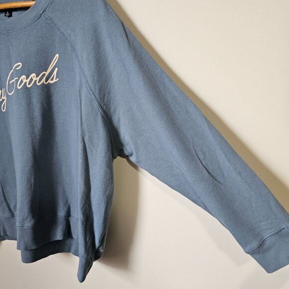 EUC ORIGINALITY LIGHT BLUE DRY GOODS PRINT CREW NECK PULLOVER SWEATER SIZE L - Picture 5 of 11